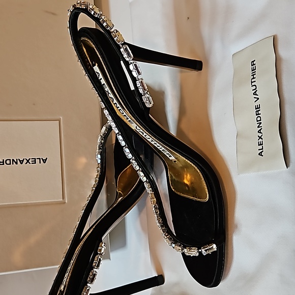 Brand New Authentic Alexander Vauthier crystal embellished stiletto shoes Size 6 - Picture 4 of 8